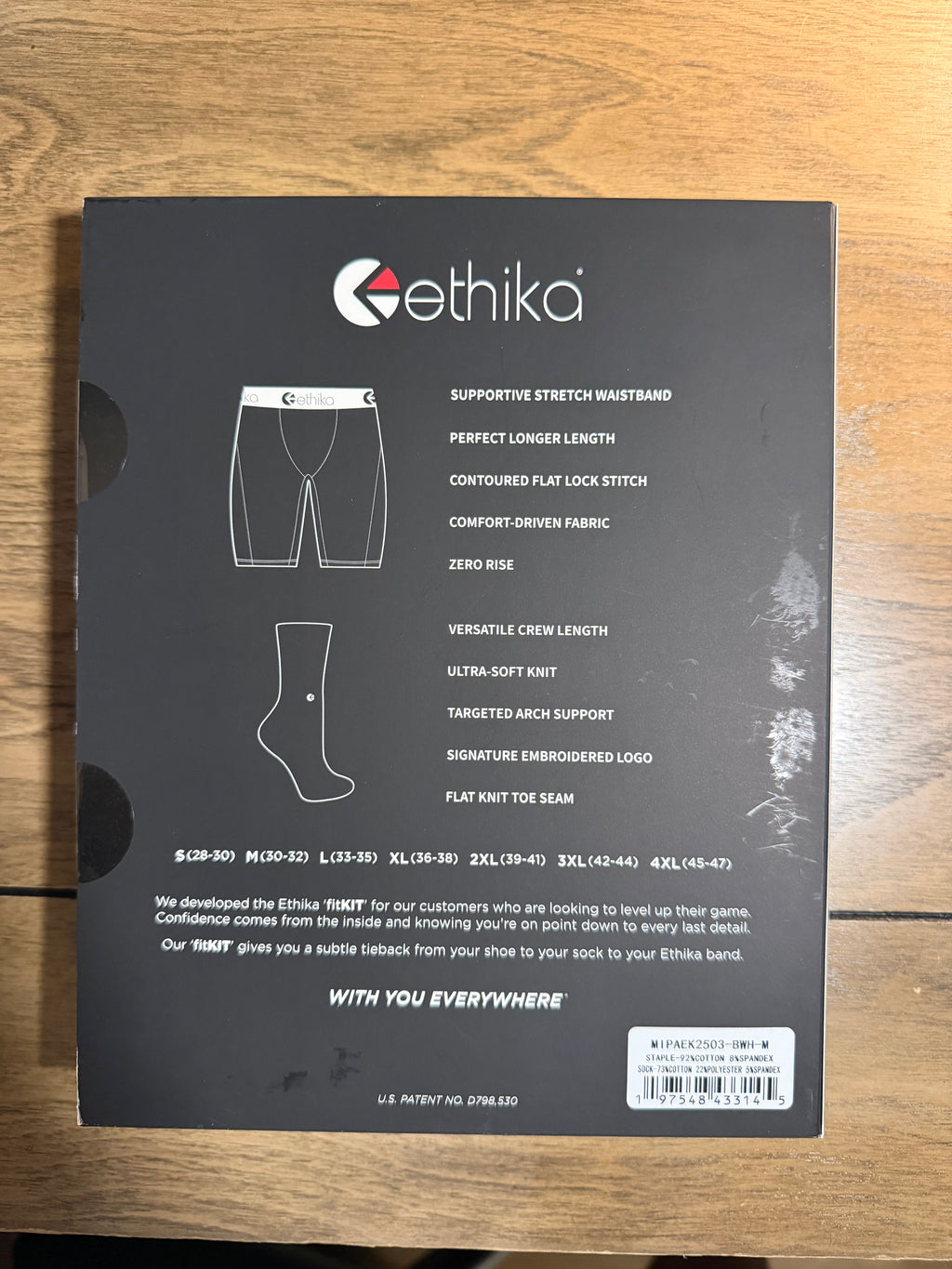 Men’s Ethika fit kit